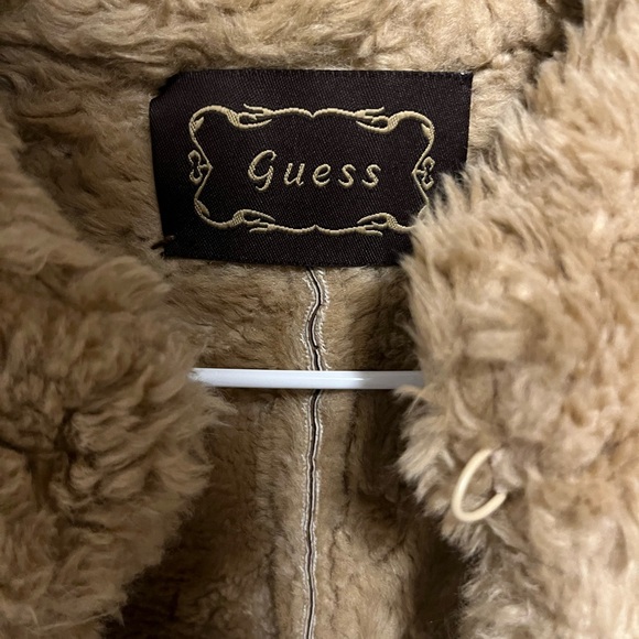 Guess Tan Faux Fur Coat - Picture 2 of 5